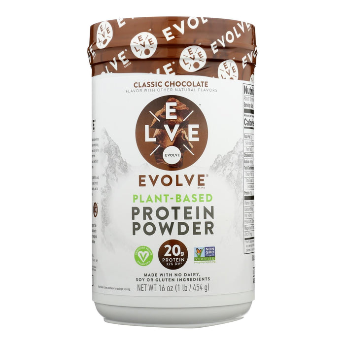Plant-Based Chocolate Protein Powder | Evolve, 16 Oz