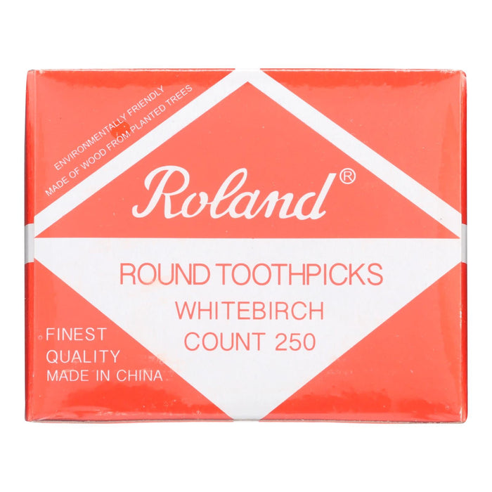 Roland Products Birchwood Toothpicks (Pack of 48 x 250 Count)