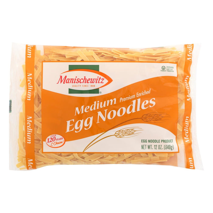 Manischewitz Medium Egg Noodles (12-Pack, 12 Ounces Each)