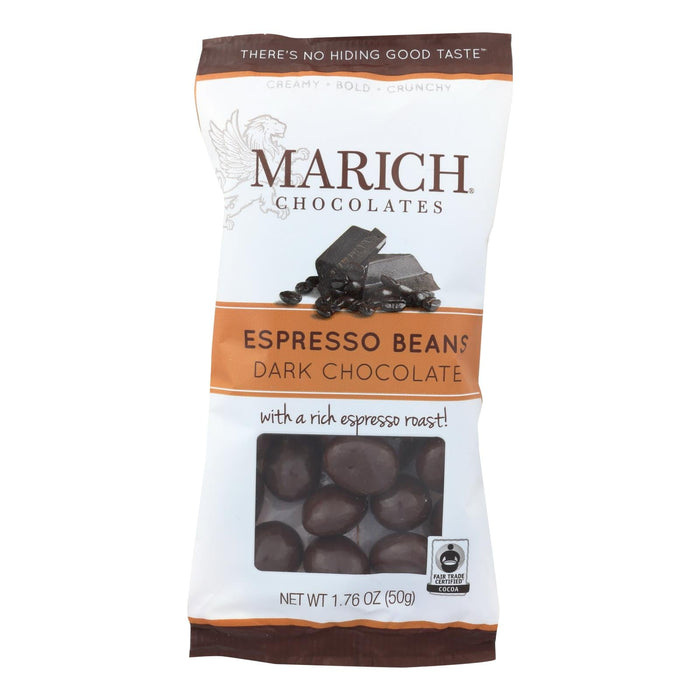 Marich Dark Chocolate Espresso Beans  - Case Of 12 - 1.76 Oz