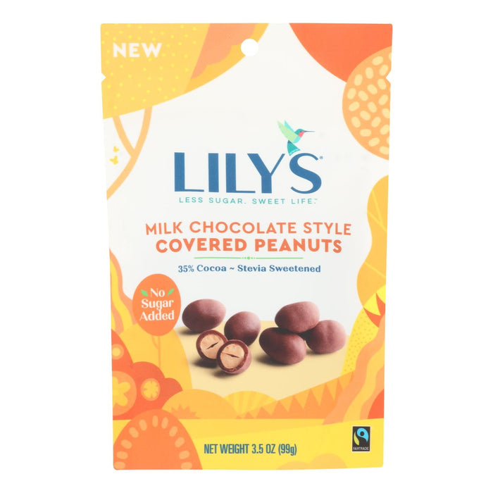 Lily's Sweets Stevia-Sweetened Covered Peanut Milk Chocolate Bars (Pack of 12 - 3.5 Oz.)