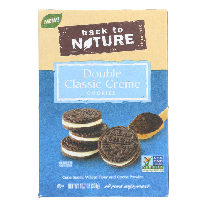 Back To Nature Double Classic Creme Cookies - Case of 6 - 10.7 oz Pack