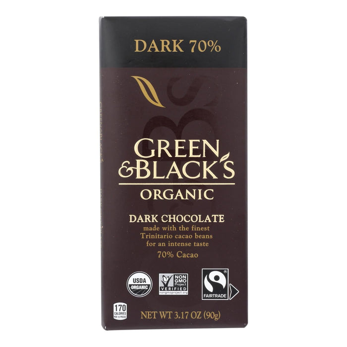 Green & Black's Dark Chocolate 70% (Pack of 10 - 3.17 Oz.)