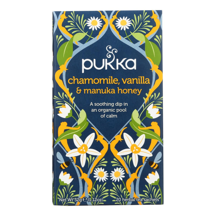 Pukka Organic Herbal Teas - Chamomile, Vanilla and Manuka Honey (Pack of 6 x 20 Bags)