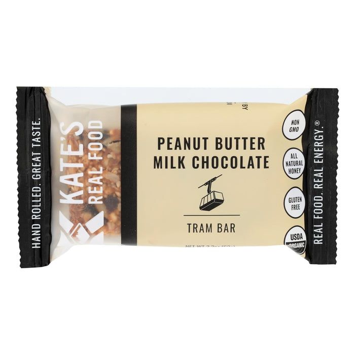 Kate's Real Food Peanut Butter Milk Chocolate Bar - Case of 12 - 2.2 Oz