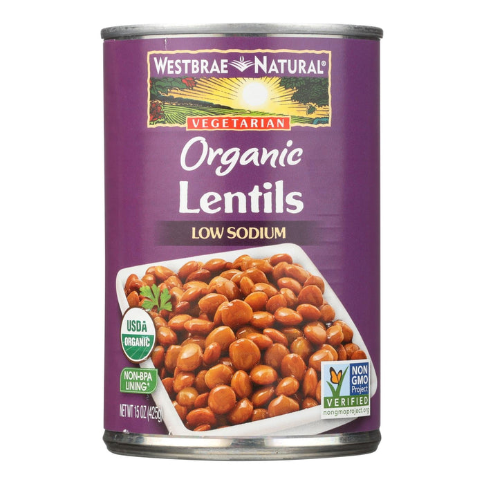 Westbrae Foods Organic Lentil Beans, 15 Oz Pack of 12
