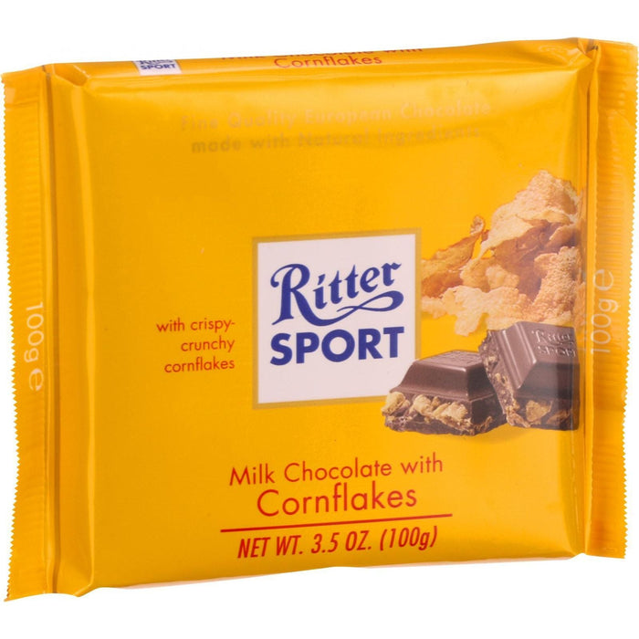 Ritter Sport Milk Chocolate Corn Flakes Bar (Pack of 10) - 3.5 Oz Each