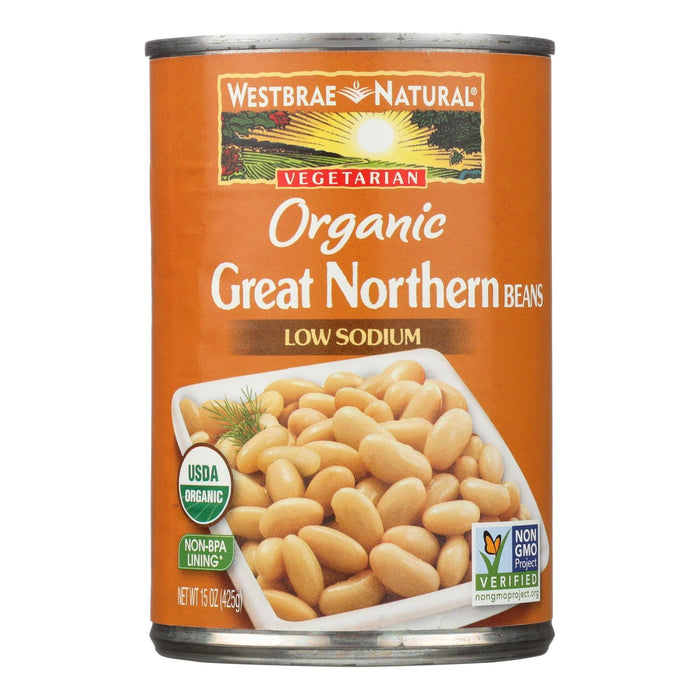 Westbrae Foods Organic Great Northern Beans, 15 Oz, Pack of 12