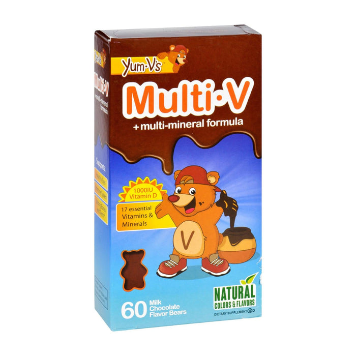 Yum V's Multi-V Plus Multimineral Formula Gummies, Milk Chocolate Flavor (60 Bears)