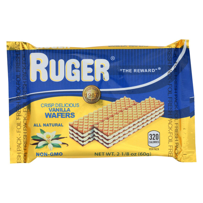 Ruger Vanilla Wafers, Crispy and Delightful, Pack of 12, 2.125 Oz.