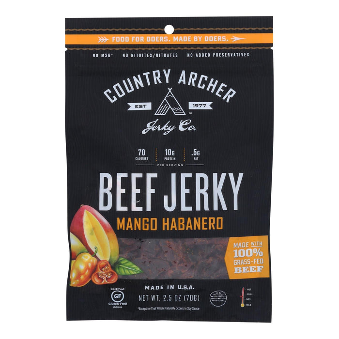 Country Archer Beef Jerky Mango Habanero 12 x 2.5 Oz.