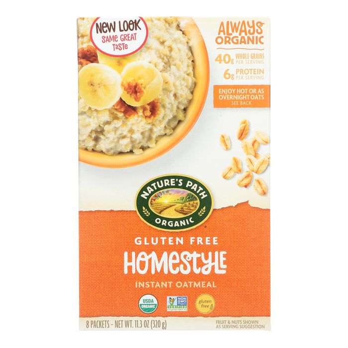 Nature's Path Organic Homestyle Hot Oatmeal, Unsweetened, 11.3 Oz (Pack of 6)