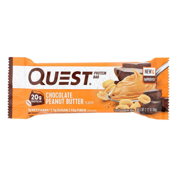 Quest Bar - Chocolate Peanut Butter (Pack of 12) - 2.12 Oz