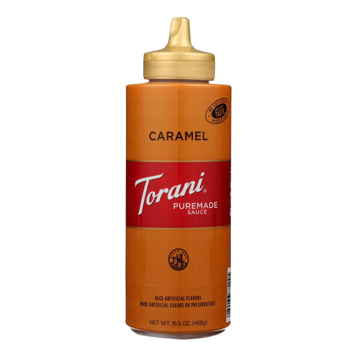 Torani Caramel Sauce: Signature Coffeehouse Flavor (4 x 16.5 Oz.)