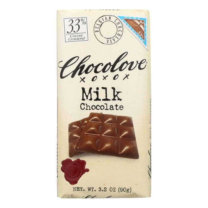 Delectable Chocolove Xoxox Milk Chocolate Bars | 12 x 3.2 Oz Bars