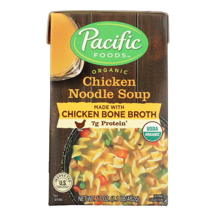 Pacific Natural Foods Organic Chicken Noodle Soup, 12 Pack of 17 Oz. Cans