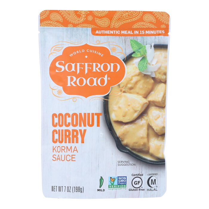 Saffron Road Coconut Curry Korma Sauce (Pack of 8 - 7 Oz.)