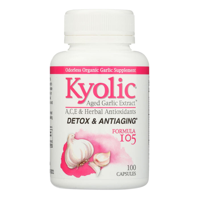 Kyolic Aged Garlic Extract Detox & Anti-Aging Supplement | 100 Capsules