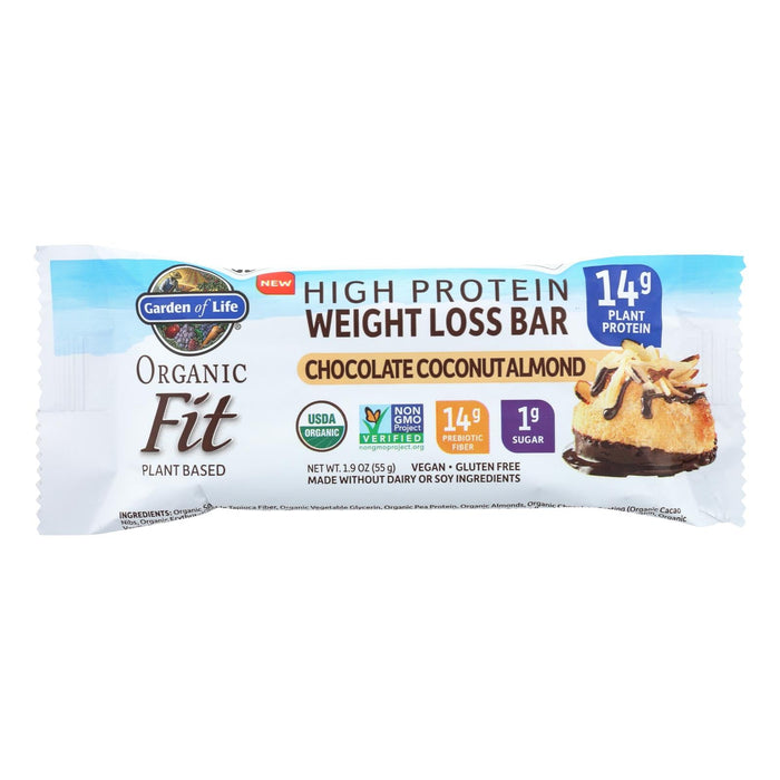 Garden Of Life - Fit High Protein Bar Chocolate Coconut Almond - Case Of 12 - 1.9 Oz