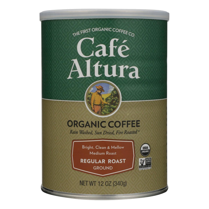 Cafe Altura Organic Ground Coffee - Pack of 6, 12 Oz Regular Roast