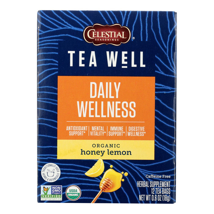 Teawell Honey Lemon Tea, 6 Boxes with 12 Tea Bags Each