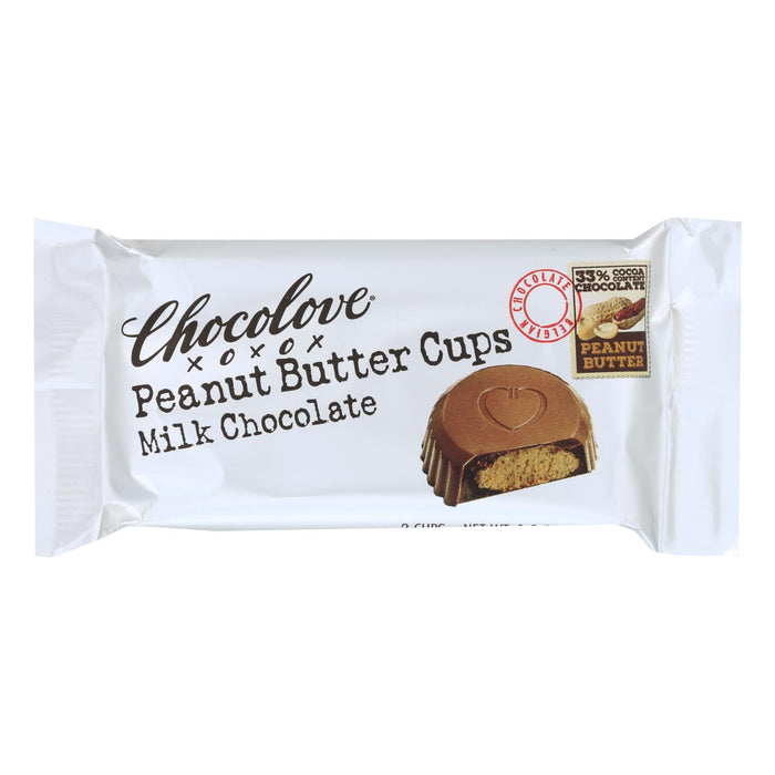 Chocolove Xoxox - 12-Pack Milk Chocolate Peanut Butter Cups - 1.2 Oz. Each