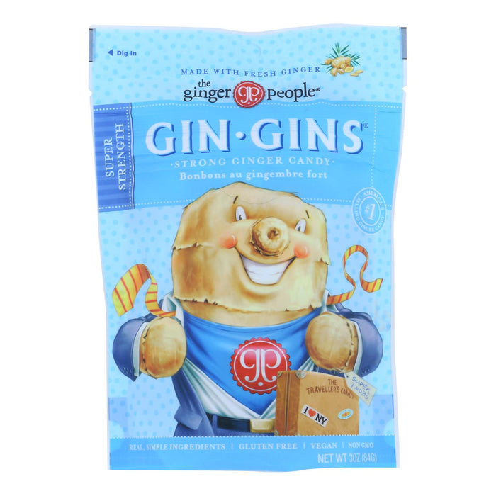 The Ginger People Gin Gins Ginger Candy - Traveler's Sweet Treats - 12-Pack, 3 Oz.