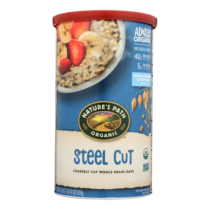 Nature's Path Organic Steel Cut Oats, 6 x 30 Oz. Packs, Fuel Your Mornings with Whole Grain Goodness