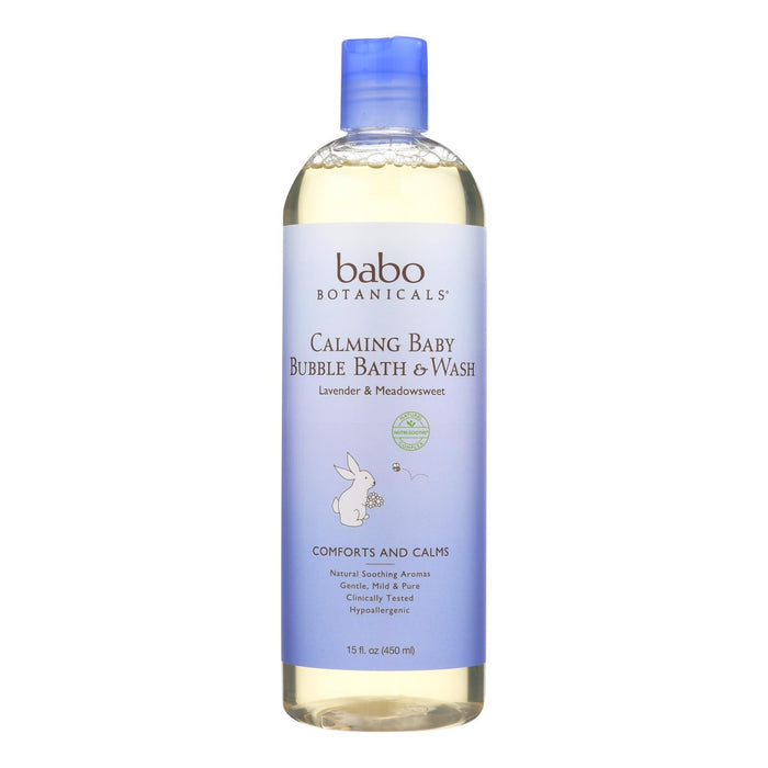 Calming Lavender Shampoo, Bubblebath & Wash by Babo Botanicals (15 Oz.)