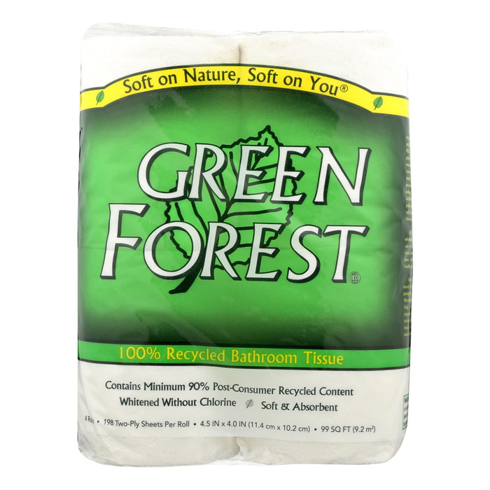 Premium Green Forest Unscented 2-Ply Bath Tissue, Soft, Strong, and Absorbent (Pack of 24)