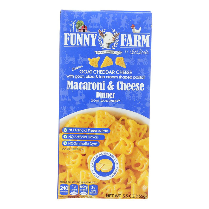 Funny Farm Goat Cheddar Cheese Macaroni & Cheese Dinner, Pack of 8