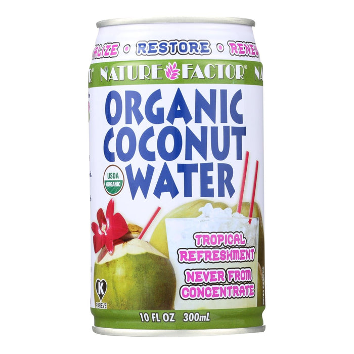 Nature Factor Organic Coconut Water (Pack of 12) - 10.1 Fl Oz.