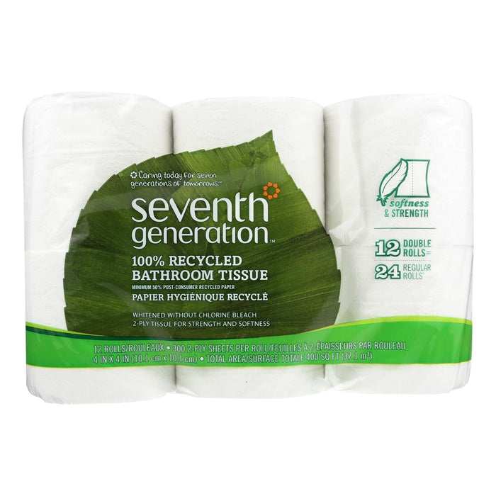 Seventh Generation Ultra-Soft Bathroom Tissue, 300 Count (Pack of 4)