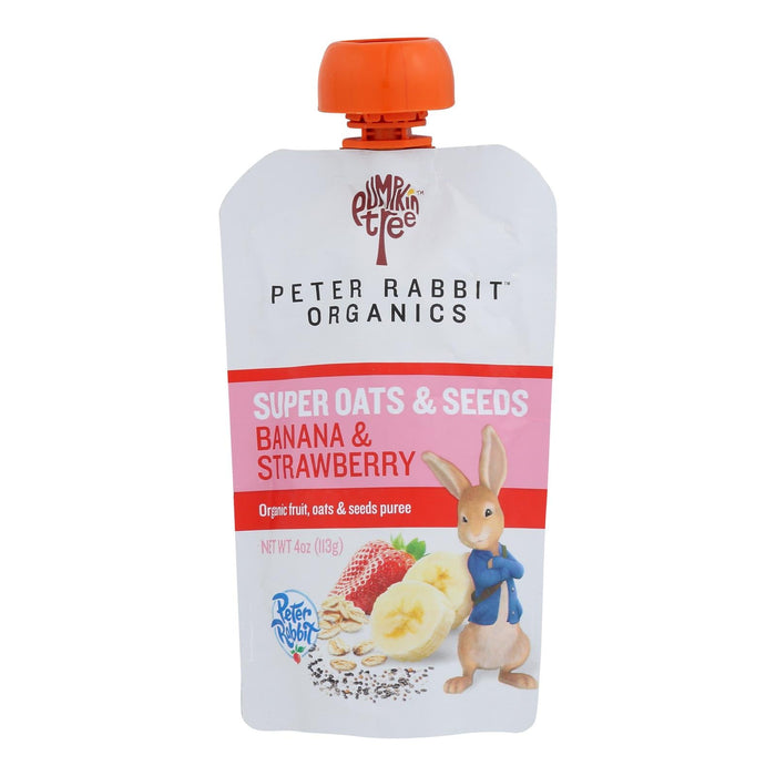 Peter Rabbit Organics Banana & Strawberry Oatmeal with Seeds (Pack of 10 - 4 Oz.)
