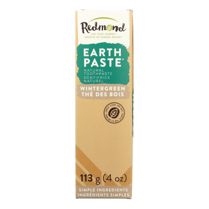 Redmond Trading Company Earthpaste Natural Toothpaste Wintergreen (4 Oz.) - Fluoride Free & SLS Free