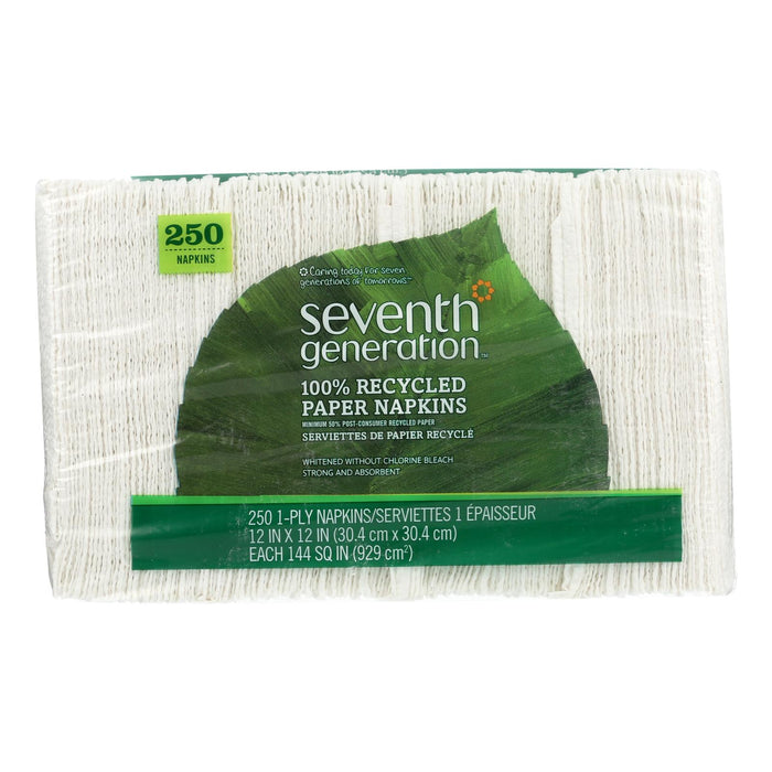 Seventh Generation Recycled White Napkins | 12 Packs of 250