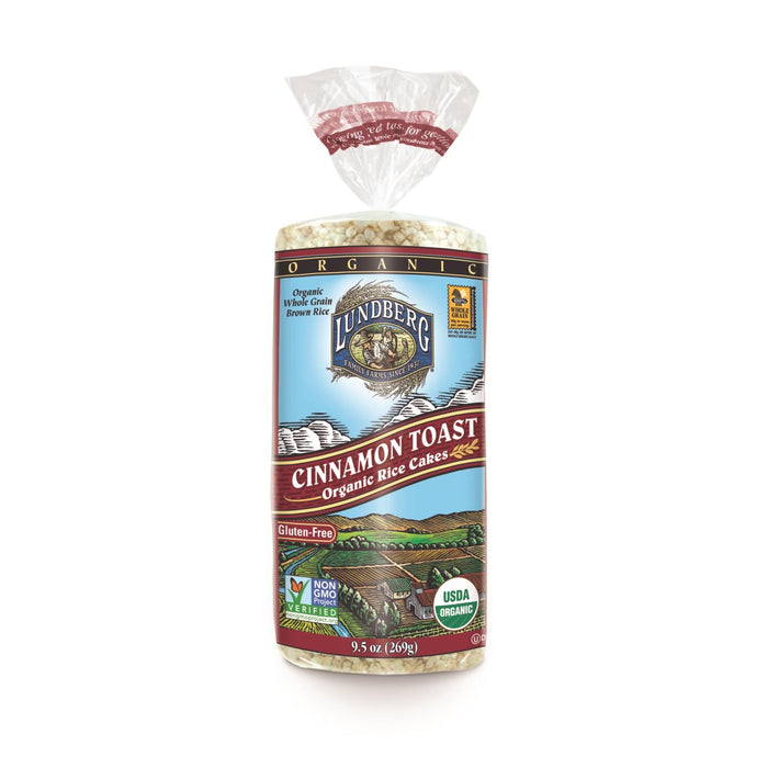 Lundberg Family Farms Cinnamon Toast Rice Cake (Pack of 6 - 9.5 Oz.)