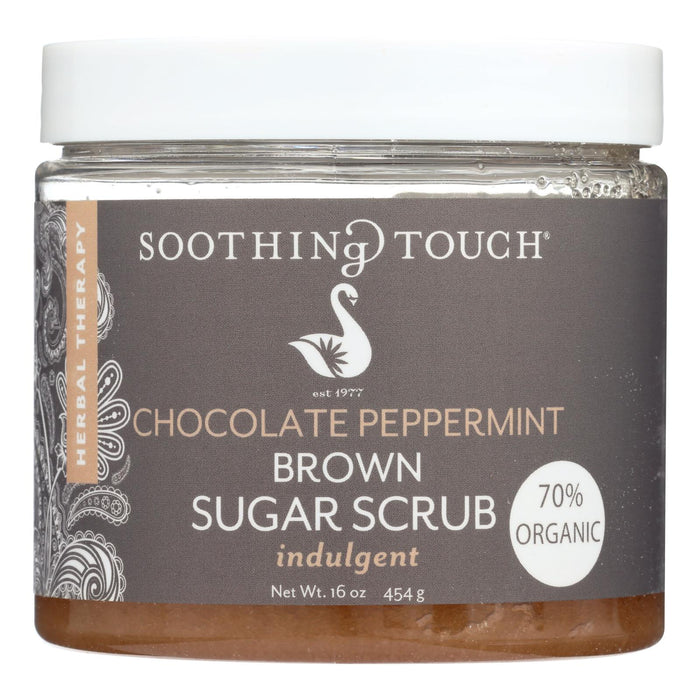 Soothing Touch Luxurious Brown Sugar Scrub with Chocolate and Peppermint Essence - 16 Oz