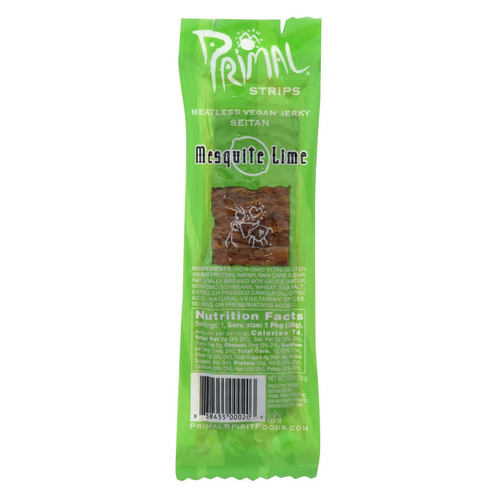 Vegan Jerky Primal Strips - Mesquite Lime Flavor, Pack of 24 - 1 Oz