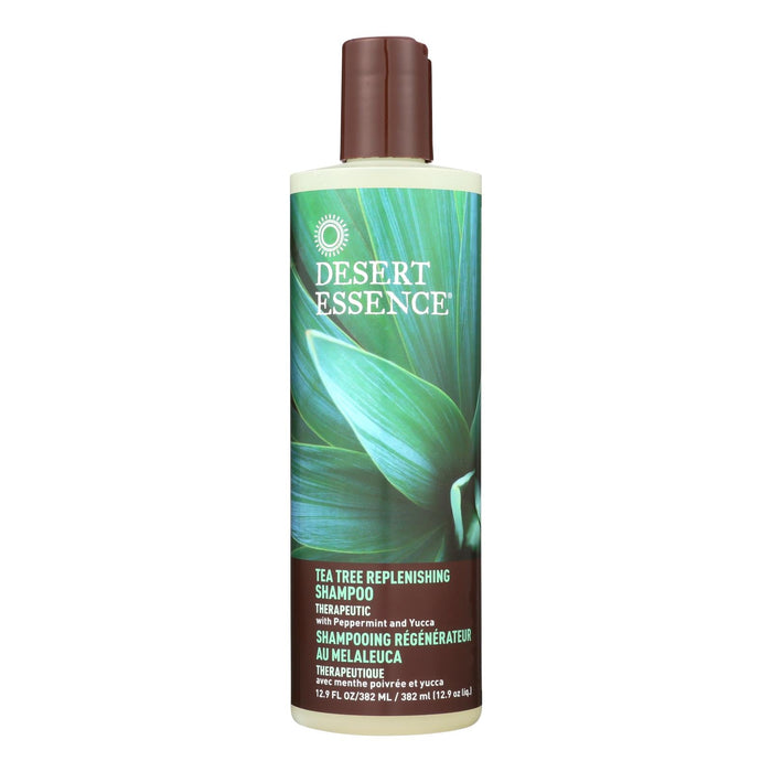 Desert Essence Tea Tree Replenishing Shampoo, 12.9 Fl Oz