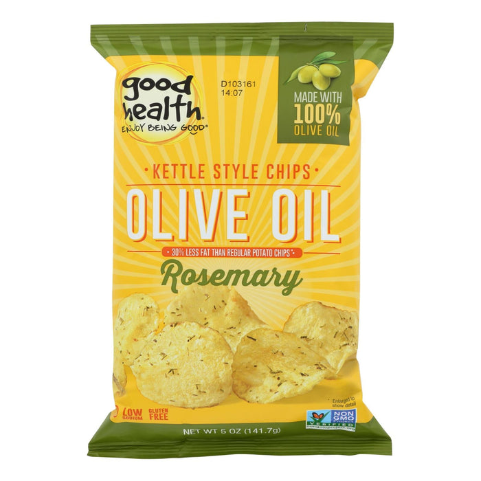 Good Health Kettle Chips | Olive Oil Rosemary | Pack of 12 | 5 Oz. Per Bag