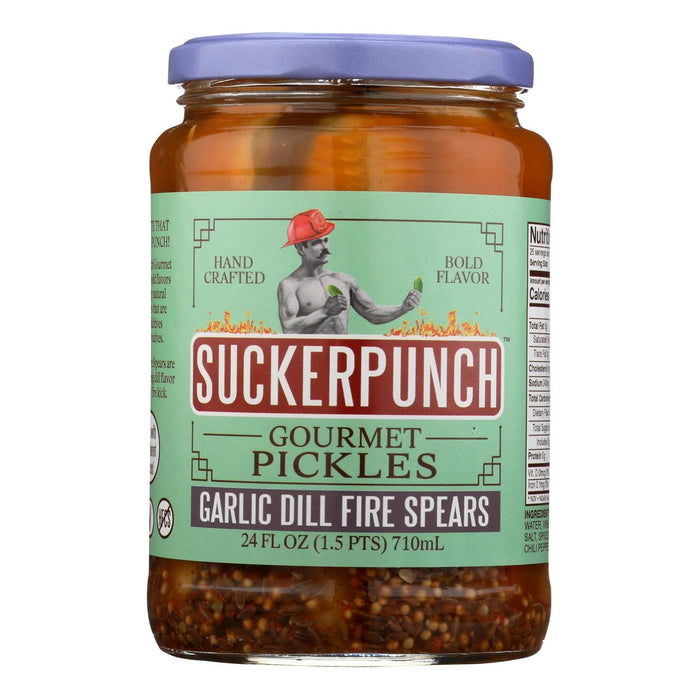 Suckerpunch Pickle Spice Dill Garlic Fire (Pack of 6 - 24 Oz.)