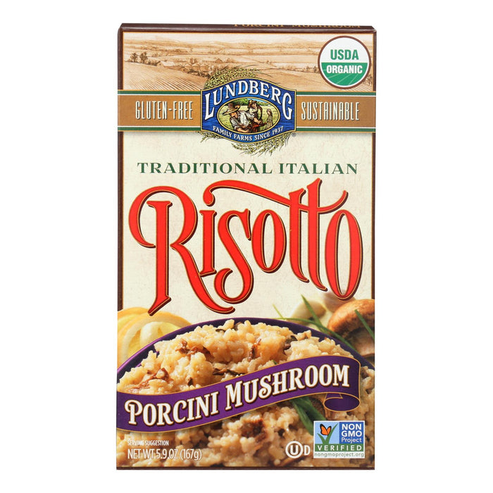 Lundberg Family Farms Risotto Porcini Mushroom (Pack of 6) - 5.9 oz, Premium Gourmet Rice