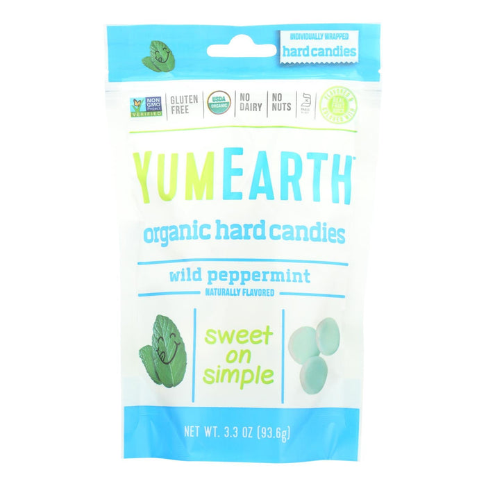 YumEarth Organic Candy Drops Wild Peppermint, 3.3 Oz (Pack of 6)