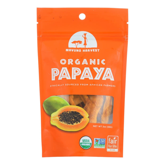 Mavuno Harvest Organic Dried Papaya (Pack of 6 - 2 Oz.)