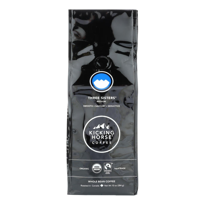 Kicking Horse Coffee Organic Whole Bean Three Sisters Medium Roast 10 Oz Pack