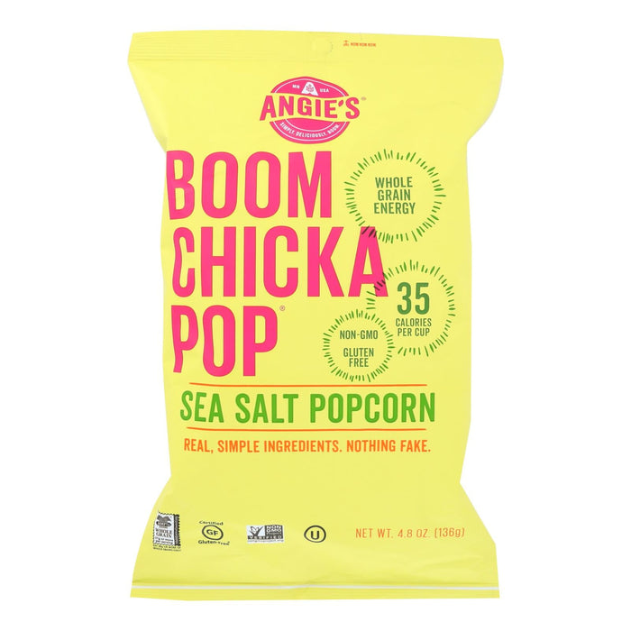 Angie's Kettle Corn Boom Chicka Pop Sea Salt Popcorn, 4.8 Oz., Pack of 12