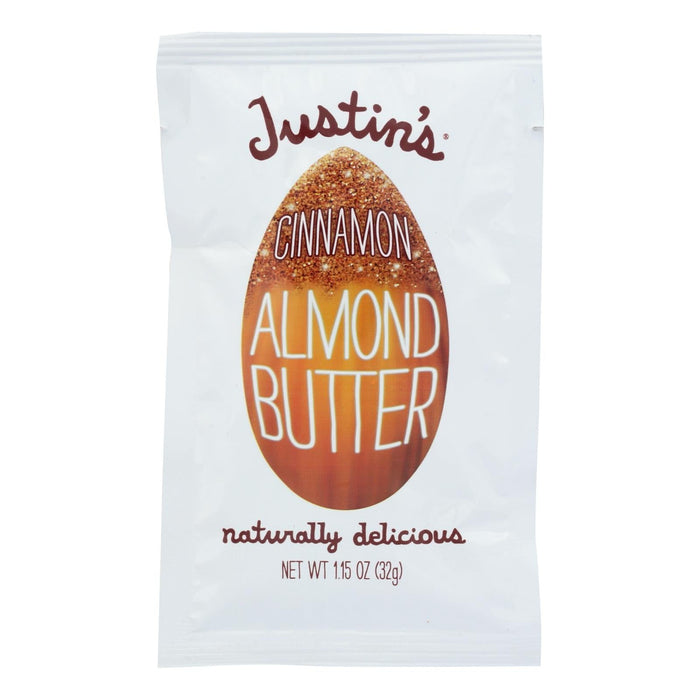 Justin's Almond Butter with Cinnamon Flavor Squeeze Packs - 1.15 Oz. (Pack of 10)