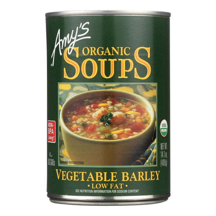 Amy's Organic Low-Fat Vegetable Barley Soup, 14.1 Oz (Pack of 12)