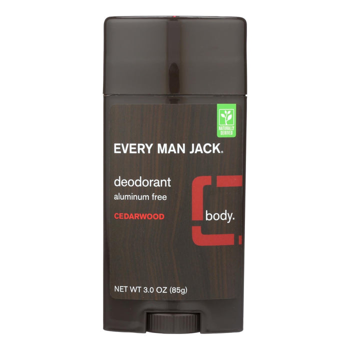 Every Man Jack Deodorant for Men - Cedarwood - Aluminum-Free - 3 Oz